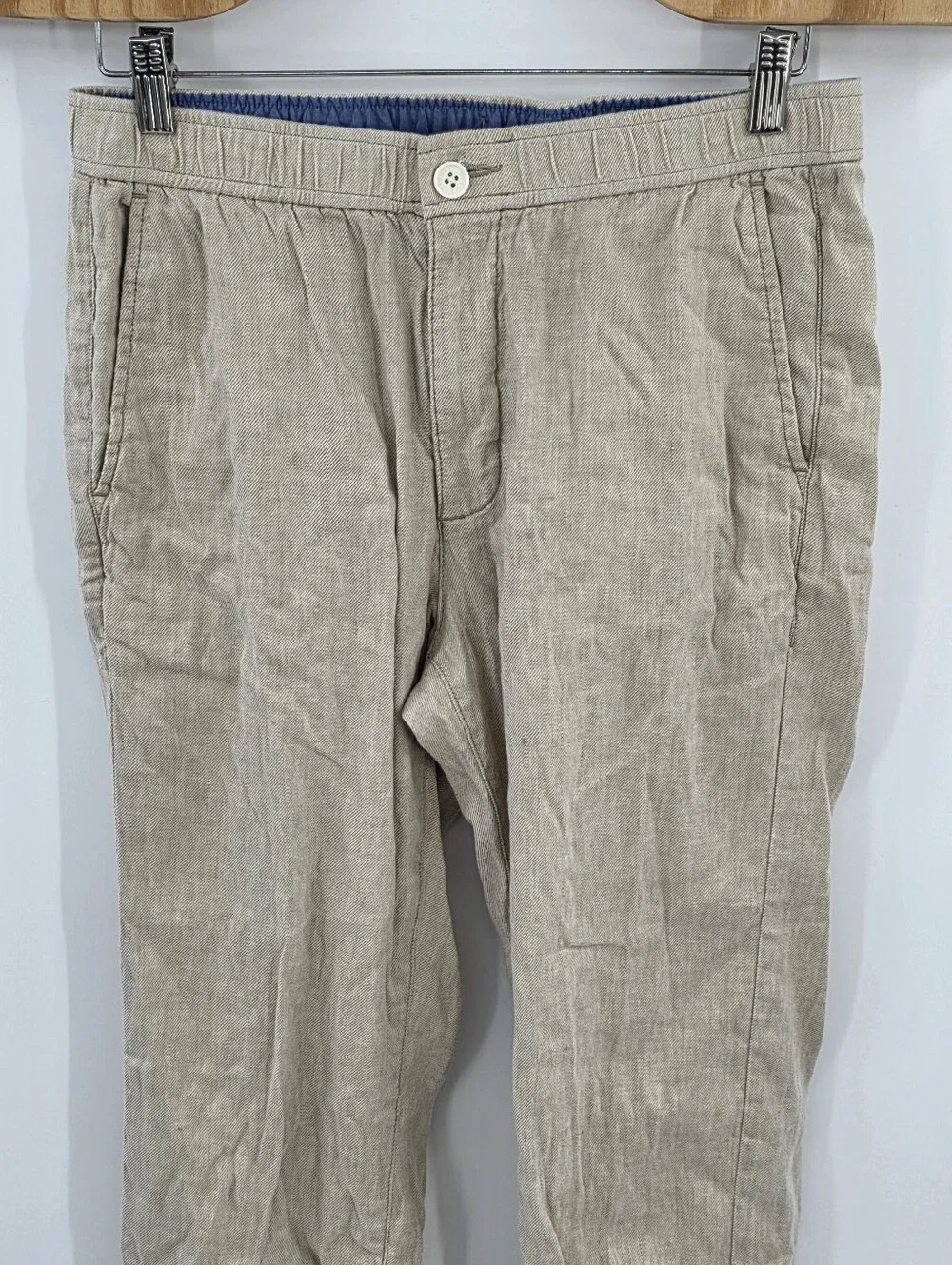 Tommy Bahama Tan Linen Blend Beach Coast Pants Medium 30